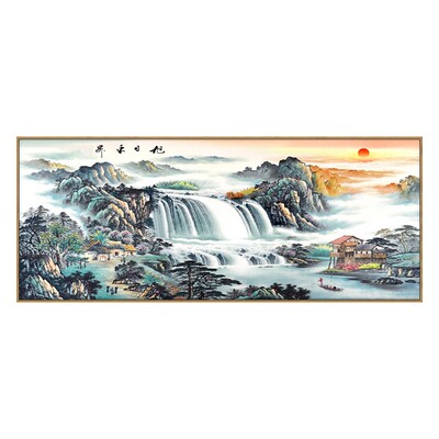 旭日东升钻石画成品纯手工客厅