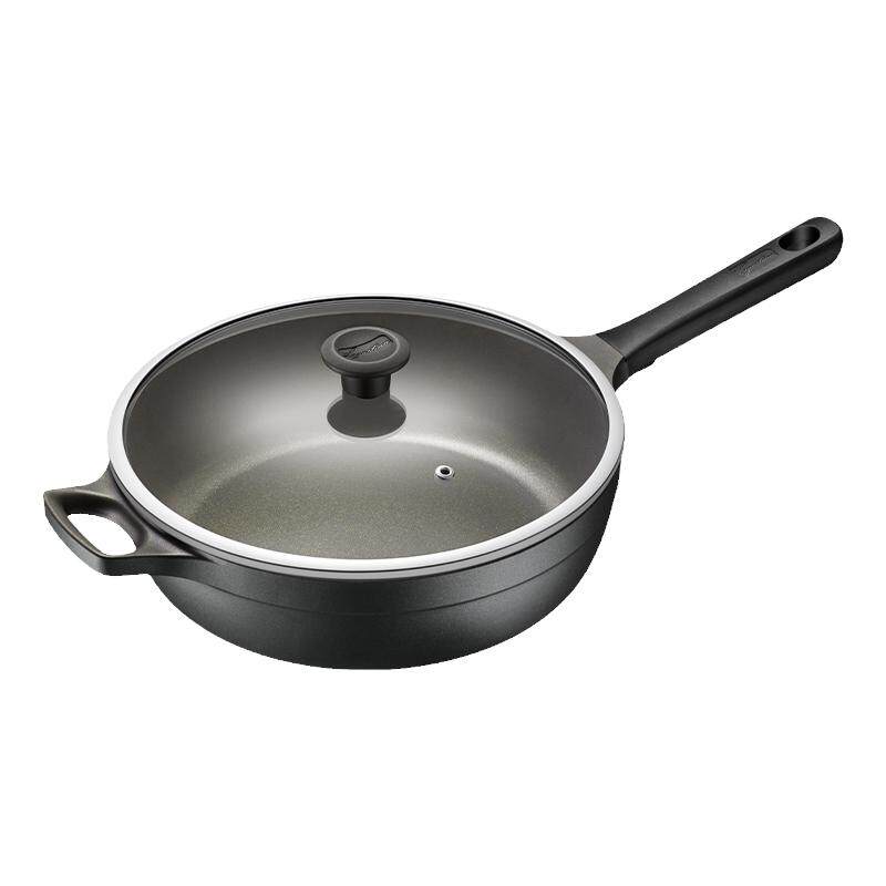 LAGOSTINA拉歌蒂尼米乐·黄钻燃气灶电磁炉通用长短柄煎炒锅28cm