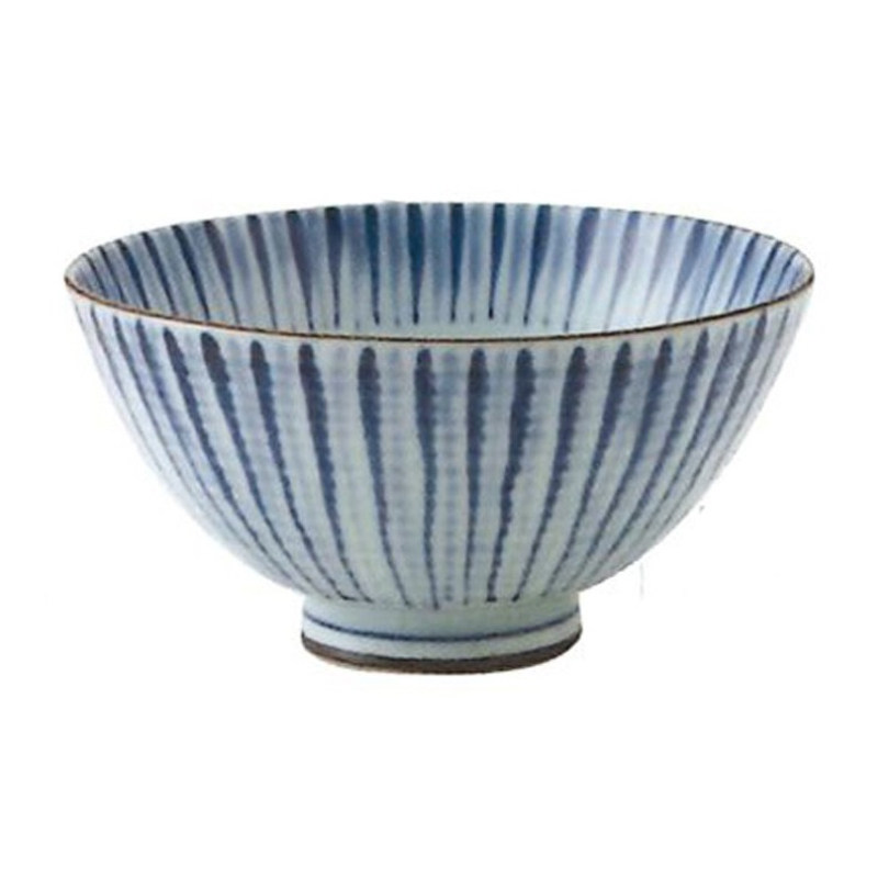 荻窑 日本进口餐具美浓烧陶瓷饭碗日式家用米饭碗夫妻碗 波纹十草