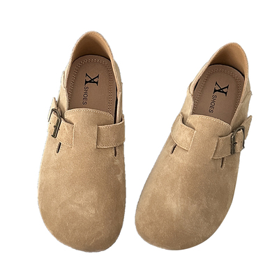 真皮博肯鞋舒适两穿外穿加毛