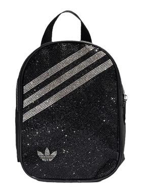 Adidas/阿迪达斯三叶草背包男包女包水钻小巧便携双肩包H09137