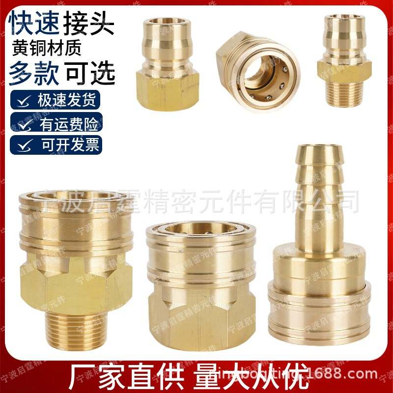 8TPM 8TPF 6TPM 4TSF 3TPM 2TPM 8TSF SH SM大流量黄铜快速接头