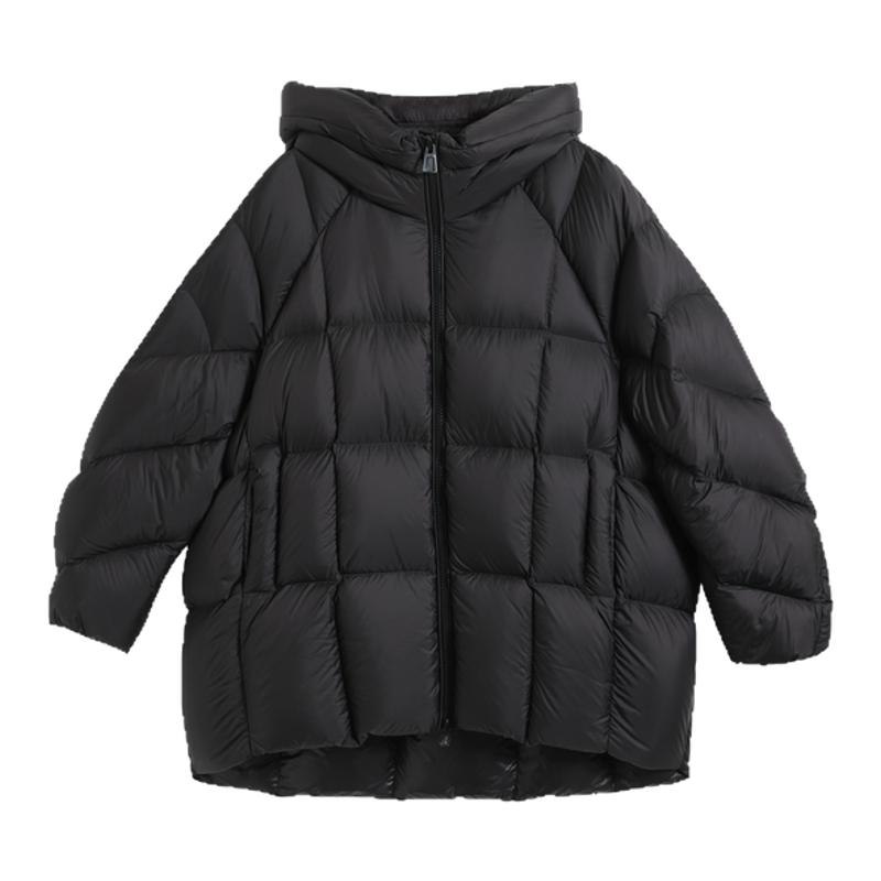 女性日记泡芙羽绒服2025冬季新款90%白鹅绒蓬松加厚百搭连帽外套