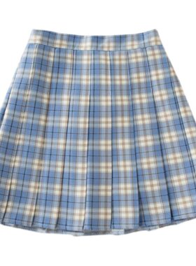 学院风制服a字胖mm遮胯jk格裙