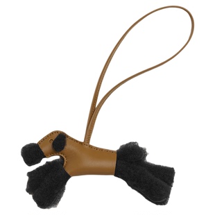 小狗包包挂件毛绒玩偶真皮包吊饰猎狐犬毛毛朋克狗车载汽车挂饰