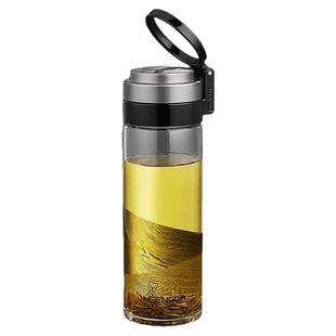 希诺单层玻璃杯水杯男2026新款泡茶杯官方正品大容量户外便携杯子