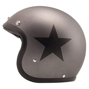 意大利DMD Retro复古半盔户外骑行头盔安全帽星光灰