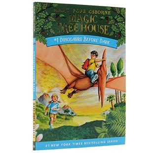 神奇树屋英语原版 Magic tree house #1:Dinosaurs Before Dark 恐龙谷历险记 进口英文原版正版 章节桥梁书