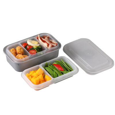 PP注塑长方形双层打包便当盒