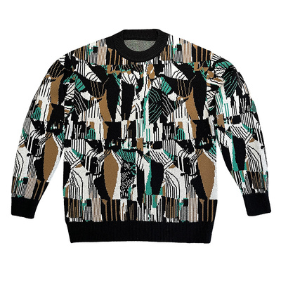 冬季半高领毛衣男加厚潮牌针织衫