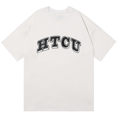 HTCU校园复古基础LOGO短袖