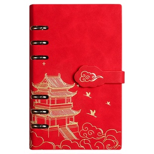 旅行盖章本活页全国旅游打卡盖章收集本子A6随身便携高颜值文创空白活页本博物院纪念馆手帐本景点印章集章册