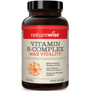 Naturewise液体活性维生素b族片复合维生素b2b12b1叶酸生物素代谢