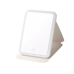 led化妆镜带灯折叠梳妆台智能高清台式便携随身学生宿舍桌面镜子