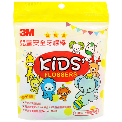 3M儿童专用牙线棒超细