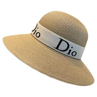 法式赫本风大檐草帽女夏季海边凉帽遮阳防晒帽子显脸小草编太阳帽