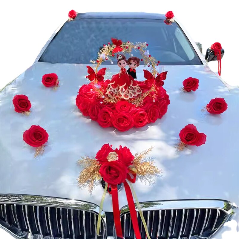主婚车装饰全套吸盘式