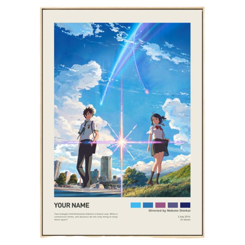 你的名字电影海报卡通装饰画客厅背景墙卧室床头挂画书房动漫壁画