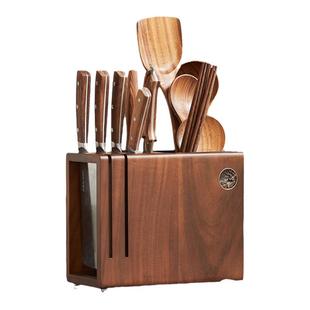 2026新款实木高颜值刀架筷架筷笼一体家用高级厨房台面菜刀置物架