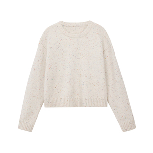 PRE PREWORKS多巴胺少女慵懒感云朵彩点圆领宽松羊毛针织毛衣