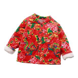 东北大棉袄儿童拜年加厚花棉袄冬民族风男童女童三层炸街加绒外套