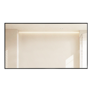 伯仑 轻奢浴室镜贴墙卫生间立体铝框镜子壁挂家用洗漱台防水银镜