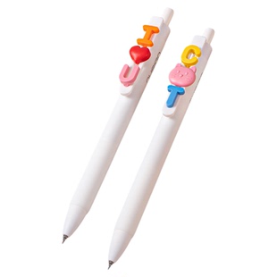 【nusign纽赛】得力心意笔中性笔高颜值ins风按动黑笔签字笔水笔速干顺滑刷题笔初中生专用小学生走珠笔