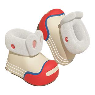 可拆卸女童棉拖鞋儿童冬季外穿防水加绒保暖亲子中大童雨靴雪地靴