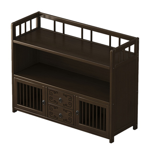 桌面茶杯收纳置物架子小型实木博古架中式紫砂壶茶具茶叶摆件展架