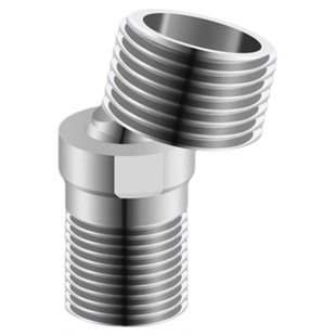 304不锈钢万向曲脚淋浴龙头变径弯角混水阀花洒接口歪斜调节配件