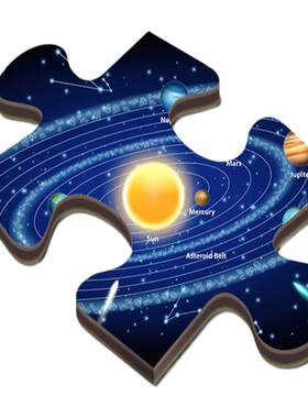 太阳系星球解压儿童益智木质拼图