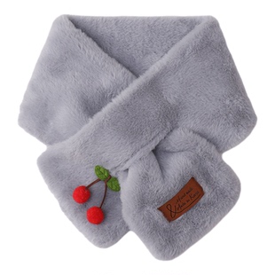 围巾女毛毛冬季保暖韩版百搭交叉围脖仿獭兔毛毛领新款护颈小围巾