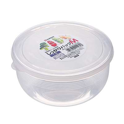 日本进口圆形保鲜盒食品级带盖