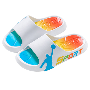 儿童拖鞋男孩夏季篮球运动宿舍家居外穿防滑浴室耐穿宝宝凉拖鞋男