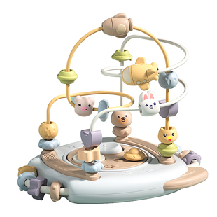 婴儿幼童绕珠玩具蒙氏早教6串珠8个月以上新生宝宝3益智礼物0-1岁