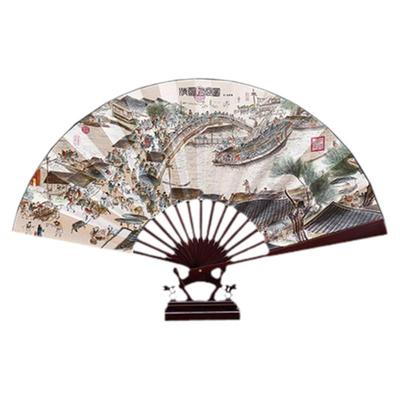 中国风定做绢布折扇竹子扇子