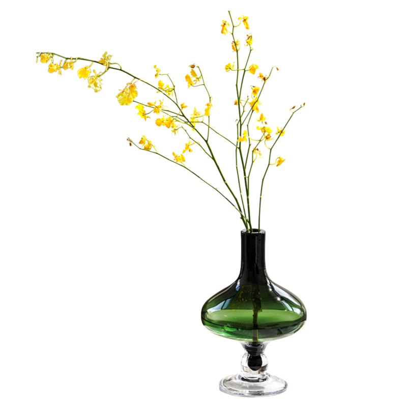 中古玻璃花瓶摆件客厅插花