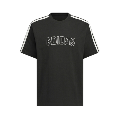 adidas阿迪达斯男棉运动休闲短袖三条纹T恤宽松透气秋 KB9135