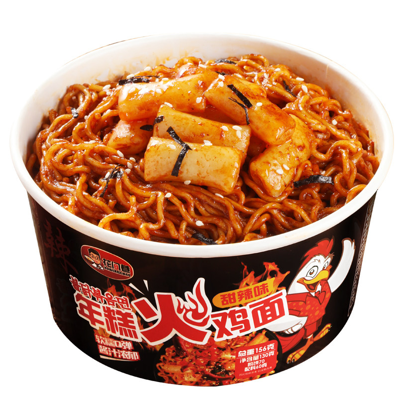 花间巷年糕火鸡面韩式甜辣面桶装