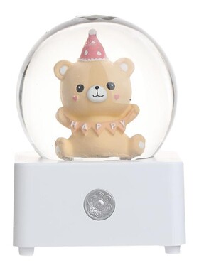 女生生日礼物水晶球音乐盒飘雪花