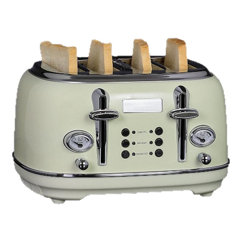 出口欧洲四片全自动多士炉吐司机烤面包机早餐机复古风4槽Toaster
