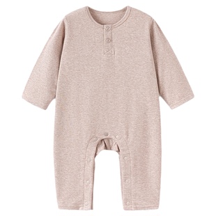 babylove婴幼儿连体衣秋冬季羊毛打底保暖哈衣爬服宝宝休闲家居服