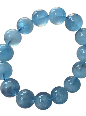 天然猫眼海蓝宝手链礼物配饰情侣