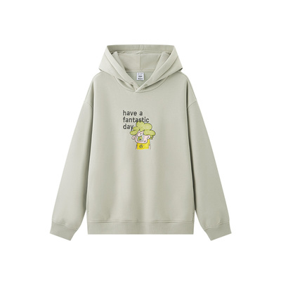 森马发热抑菌印花情侣连帽卫衣男