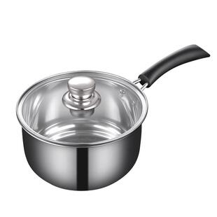 拜格奶锅食品级不锈钢婴儿宝宝无涂层辅食锅家用热牛奶汤锅泡面锅
