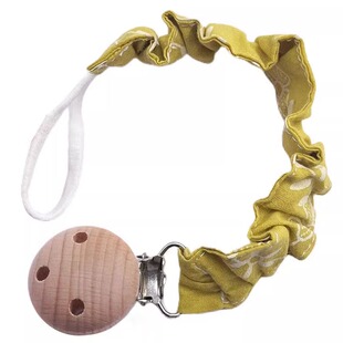 宝宝奶嘴链 牙胶防掉链婴儿玩具绳安抚奶咀柔软棉布防掉夹子ins风