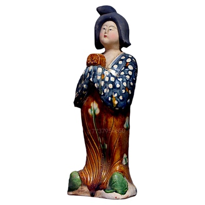 仿古唐仕女摆件陶瓷胖妞肥婆侍女