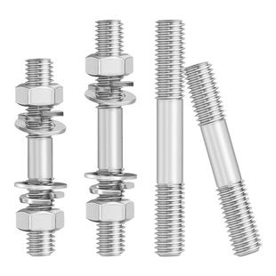 316L不锈钢双头螺栓两头牙螺杆螺柱螺丝M6M8M10M12M14M16M20GB901