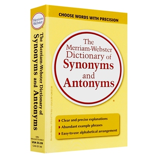 韦氏英语同义词反义词词典字典 韦小黄英文原版Merriam Webster Dictionary of Synonyms and Antonyms搭word power made easy单词