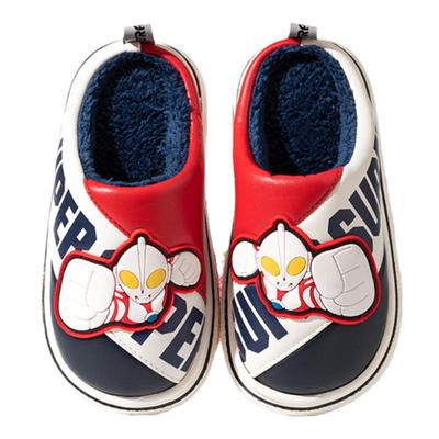 卡通防水男童棉拖鞋儿童秋冬季
